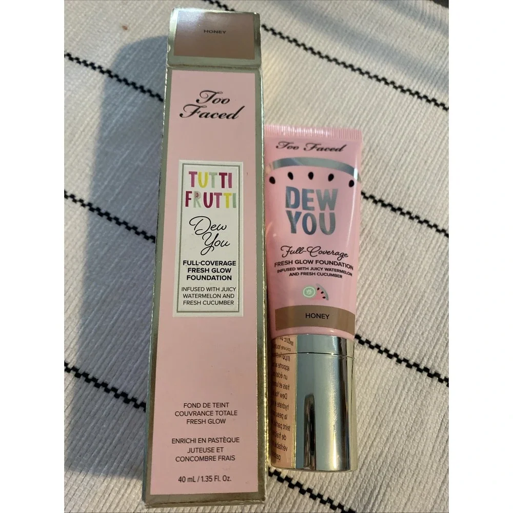TOO FACED Tutti Frutti Dew You Fresh Glow Foundation in Honey- 1.35 fl oz